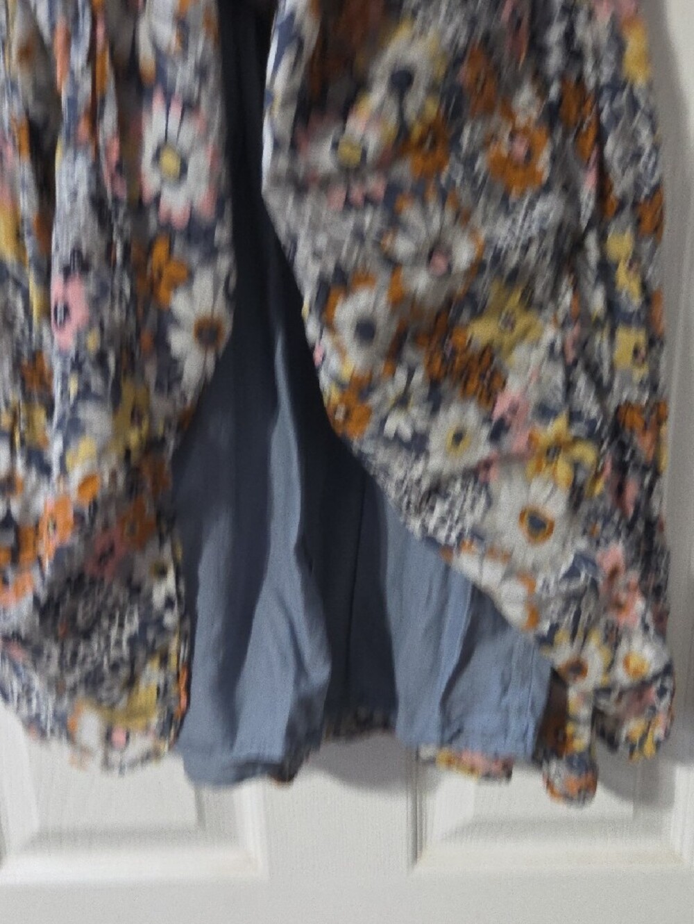 American Eagle Outfitters Floral Mini Dress in Gray, Yellow, Pink - Picture 9 of 9
